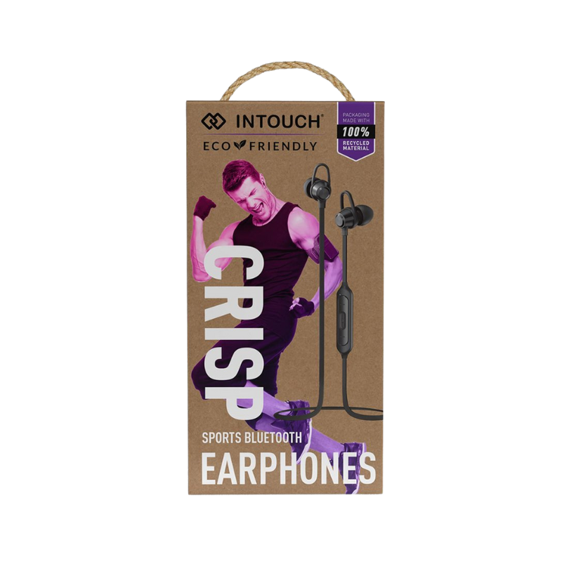 INTOUCH  Crisp Sports Bluetooth Earphones - Black