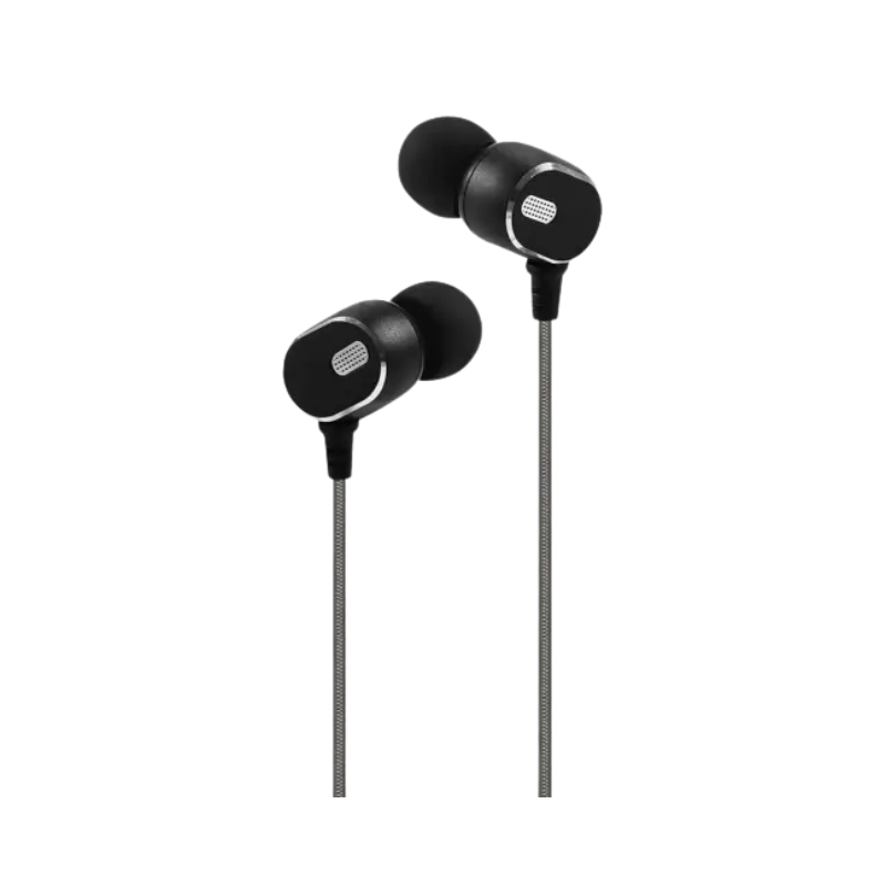 INTOUCH Explosive Wired Earphones - Black & Silver