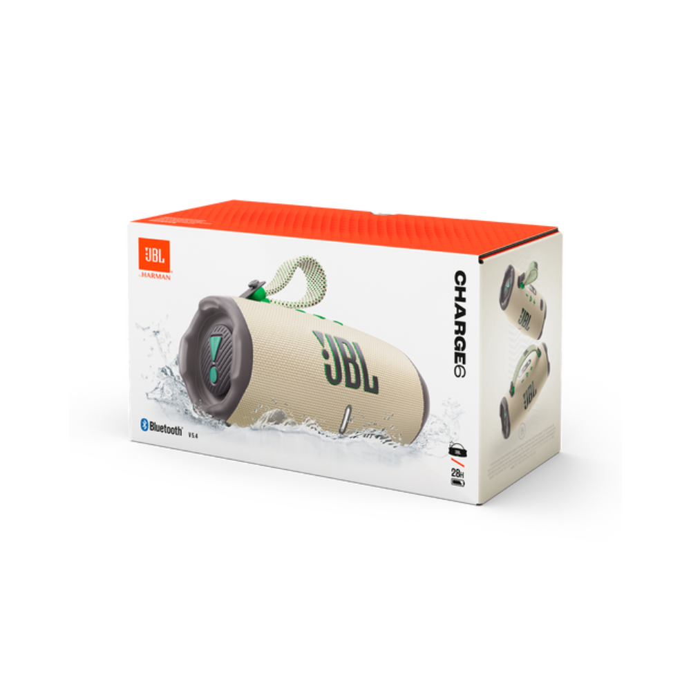 JBL Charge 6 Portable Bluetooth Speaker - Sand