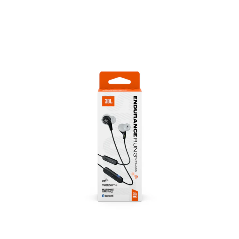JBL Endurance Run 3 Bluetooth In Ear Headphone - Black - Black