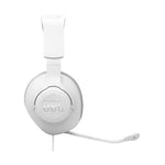 JBL Quantum 100M2 Wired Over-Ear Gaming Headset with Detachable Mic - White - White
