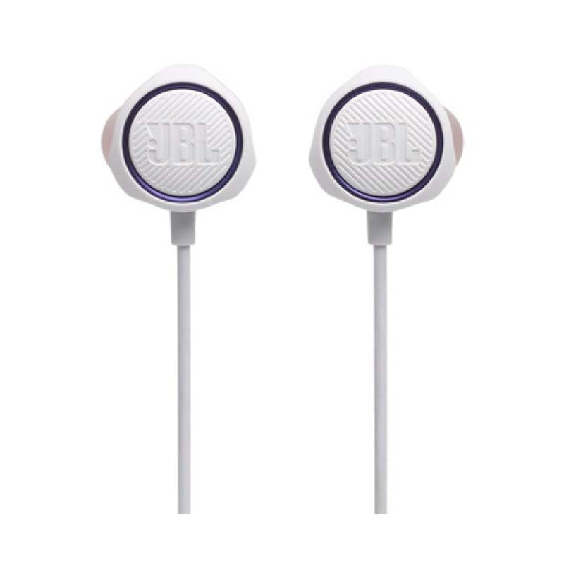 JBL Quantum 50C Wired In-Ear Gaming Earbuds With USB-C Adapter - White - White