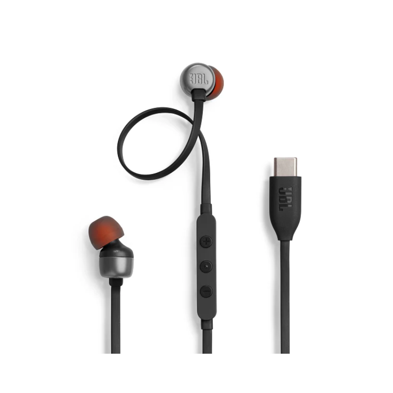 JBL Tune 310C Hi - Res USB - C Wired In Ear Headphone - Black - Black
