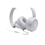 JBL Tune 500 Wired On Ear Headphones With Mic - White - White