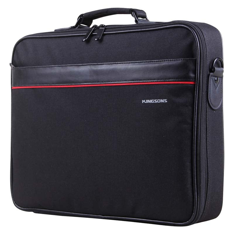Kingsons 15.6" Laptop Shoulder Office Series Bag - Black