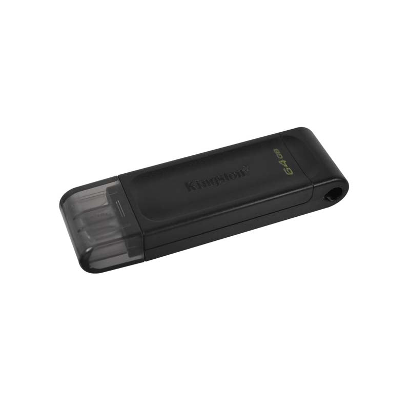 Kingston 64GB USB C 3.2 Gen 1 DataTraveler 70 - Black - Black