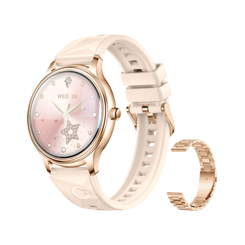 COLMi L28 Smart Watch 1.32inch AMOLED Display Round Smartwatch - Gold