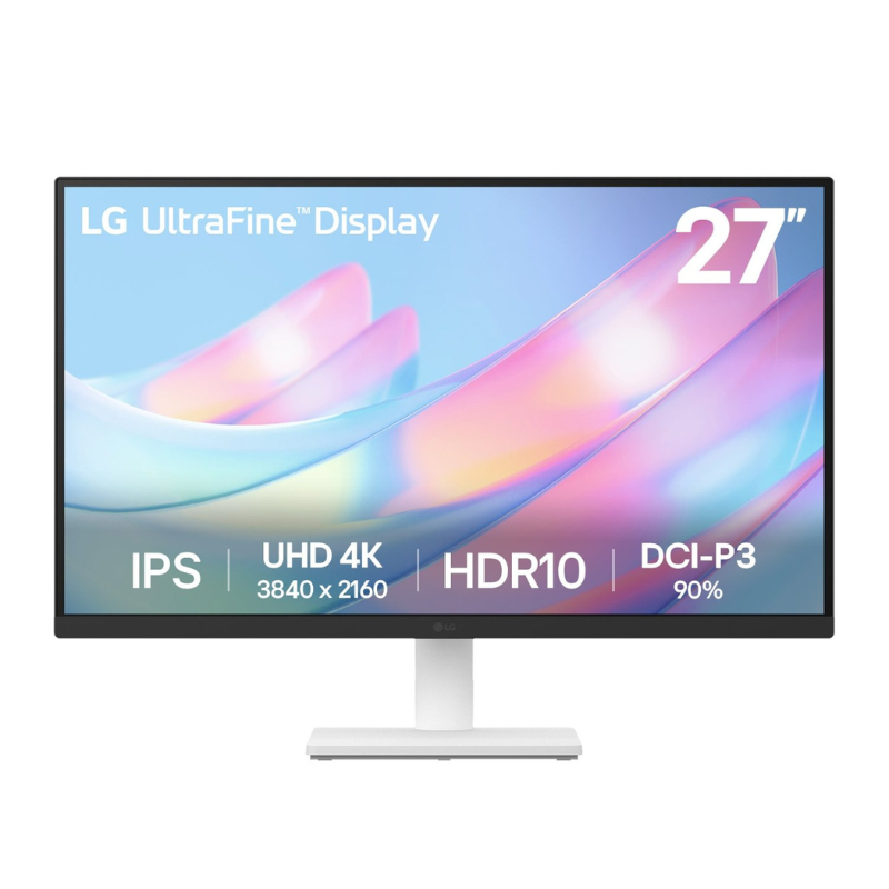 LG UltraFine 27’’ 4K UHD IPS Monitor - White - White/Black