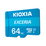 Kioxia 64GB Micro SDHC- UHS-1 Read 100MBs CL10