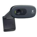 Logitech C270 HD 720P Webcam - Black - Black
