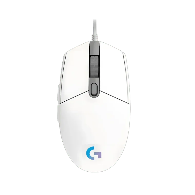 Logitech G102 Lightsync Gaming Mouse - White - White