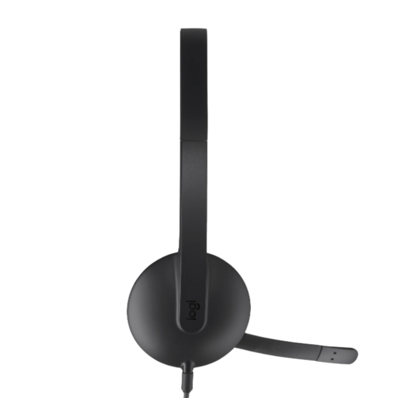 Logitech H340 USB Computer Headset - Black - Black