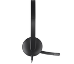 Logitech H340 Wired USB Computer Headset - Black - Black