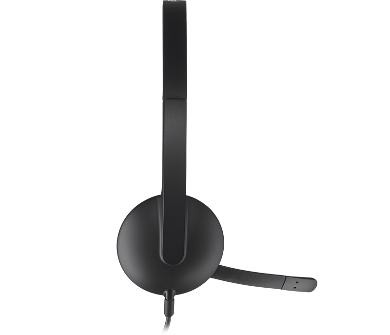 Logitech H340 Wired USB Computer Headset - Black - Black