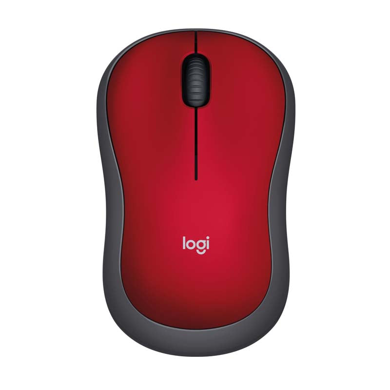 Logitech M185 Wireless Optical Mouse - Red