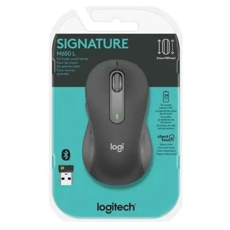 Logitech M650 Signature Wireless Mouse - Graphite Black