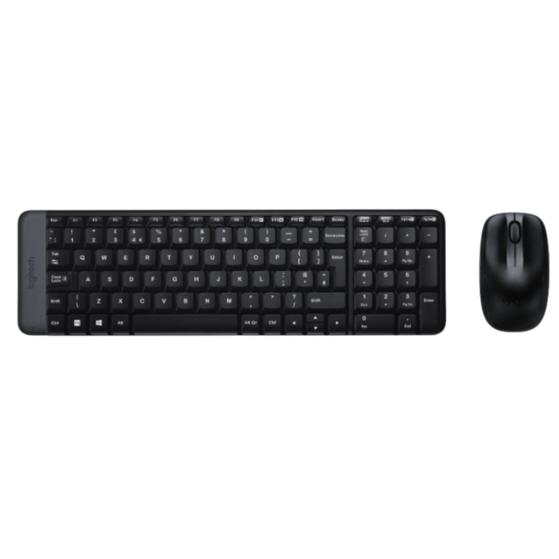 Logitech MK220 Wireless Keyboard and Mouse Combo - Black