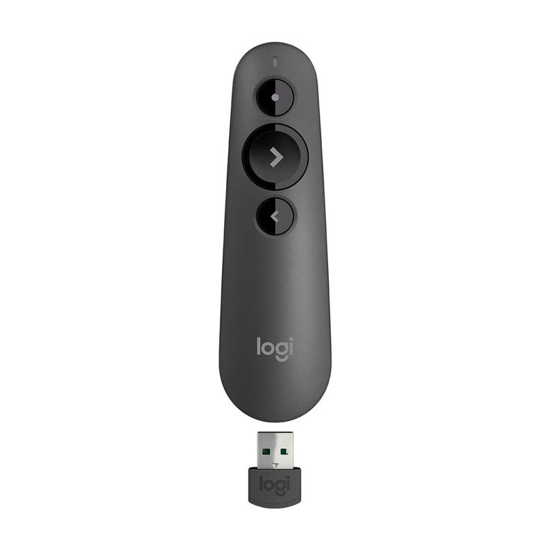 Logitech R500s Laser Wireless Presentation Remote - Graphite Grey - Black