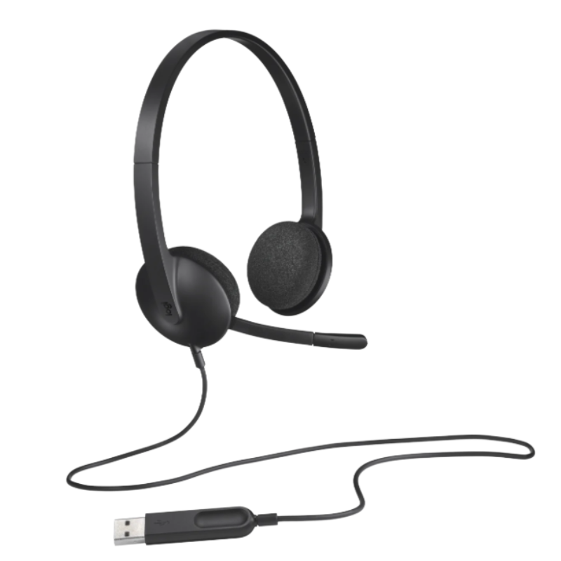Logitech H340 USB Computer Headset - Black