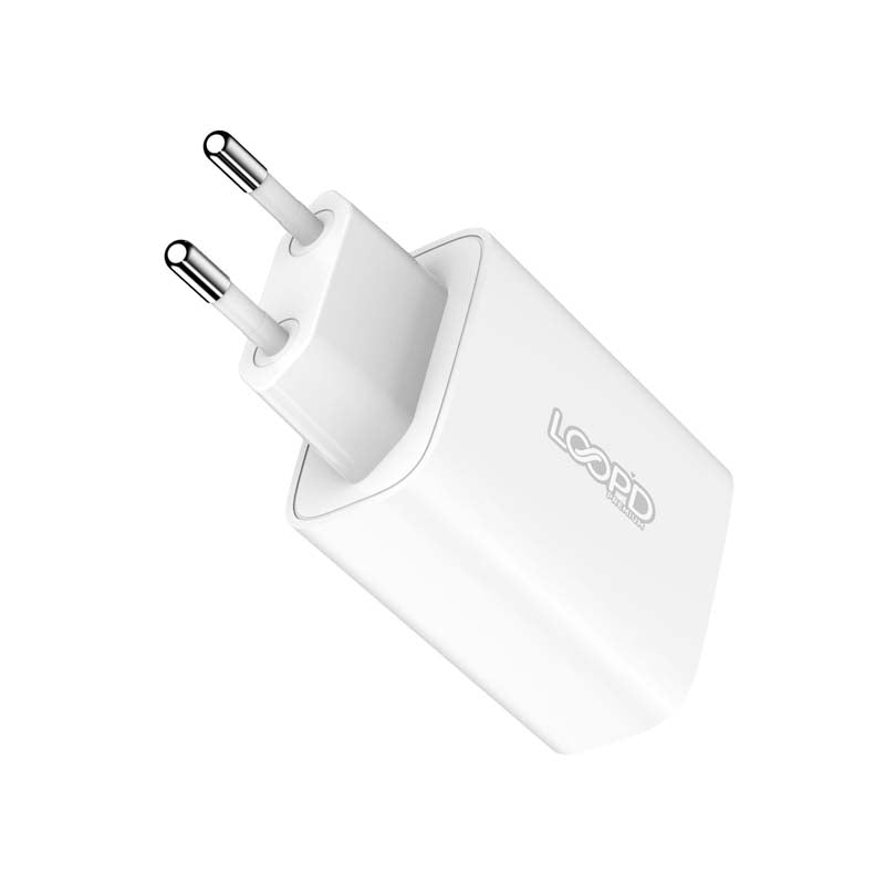 Loopd 1 Port 20W PD Wall Charging Adapter - White - White
