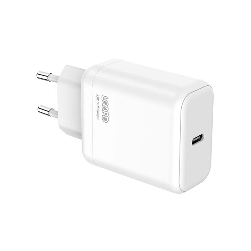 LOOPD 1 Port PD Wall Charger 33W - White - White