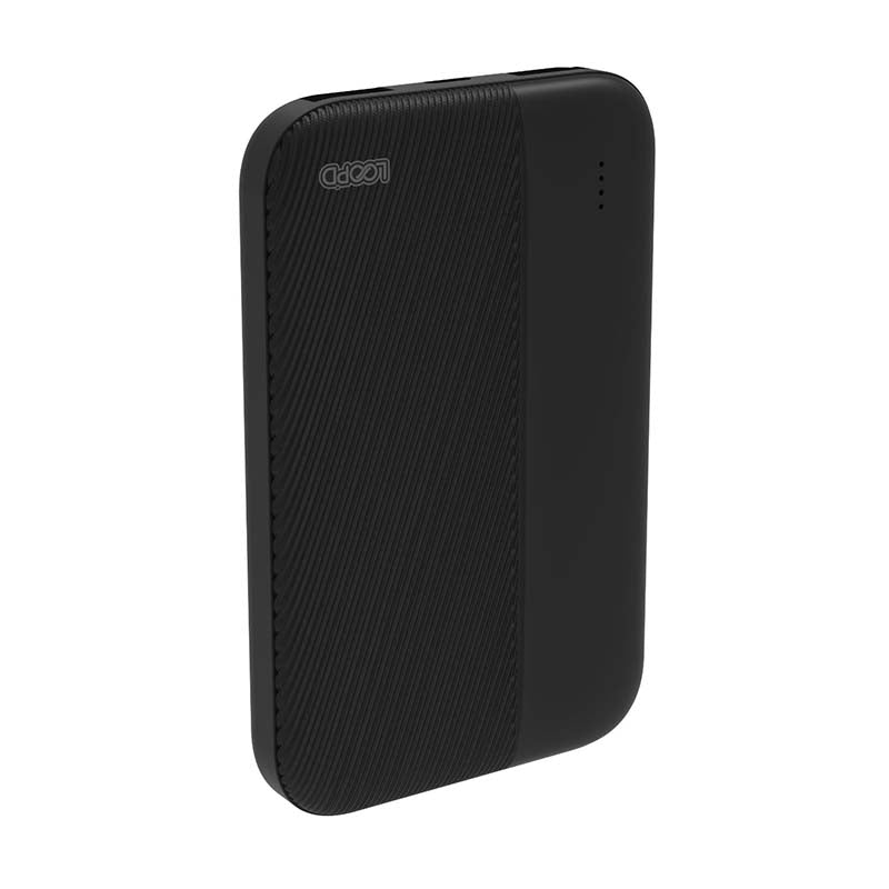 LOOPD 5000mAh 4LED Indicator Power Bank - Black - Black