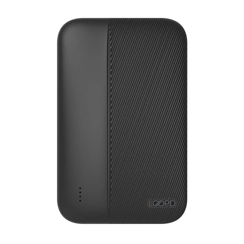 LOOPD 5000mAh 4LED Indicator Power Bank - Black - Black