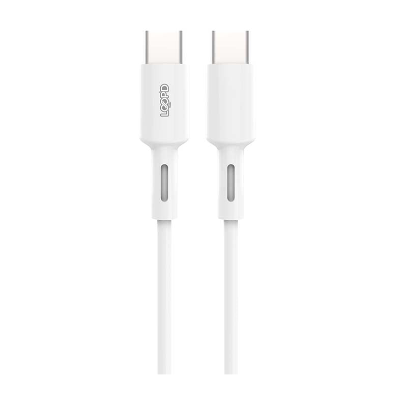 LOOPD Lite 60W Type C To Type C Cable 1m - White - White