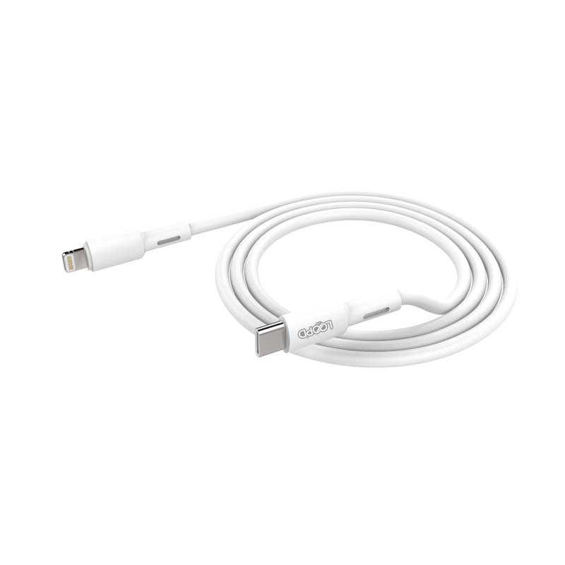 LOOPD Lite Lightning To Type C Cable 27W 1M - White - White