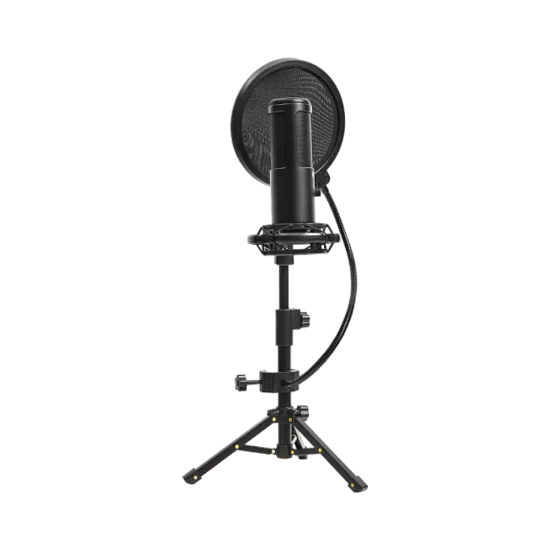 Lorgar Voicer 721 USB Condenser Gaming Microphone with Tripod Stand - Black