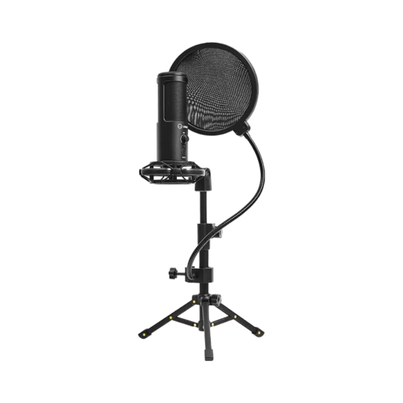 Lorgar Voicer 721 USB Condenser Gaming Microphone with Tripod Stand - Black
