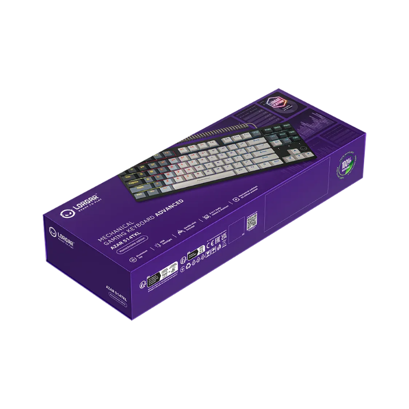 Lorgar Azar 514TKL  Wired RGB Mechanical Gaming Keyboard - White