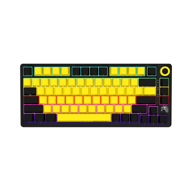 Lorgar KBP7075W  Wireless 75  Mechanical Gaming Keyboard Pro - Black/Yellow