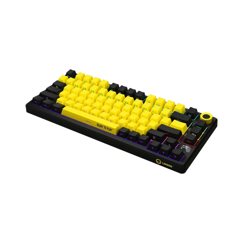 Lorgar KBP7075W  Wireless 75  Mechanical Gaming Keyboard Pro - Black/Yellow