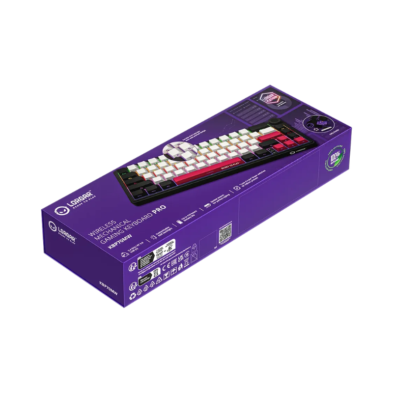 Lorgar KBP70MW  Wireless 65  Mechanical Gaming Keyboard Pro - Black/Red