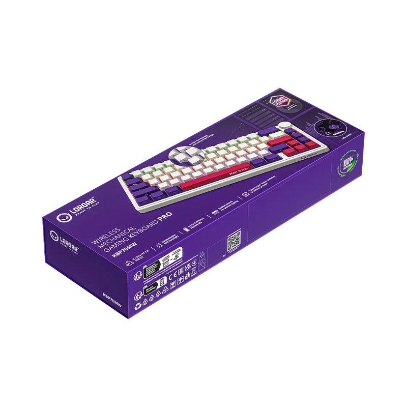 Lorgar KBP70MW Wireless 65 ¬†Mechanical Gaming Keyboard Pro - White