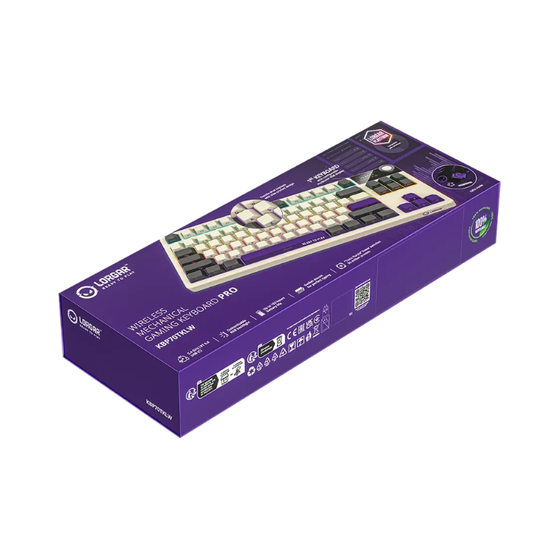 Lorgar KBP70TKLW  Wireless TKL Mechanical Gaming Keyboard Pro - Beige