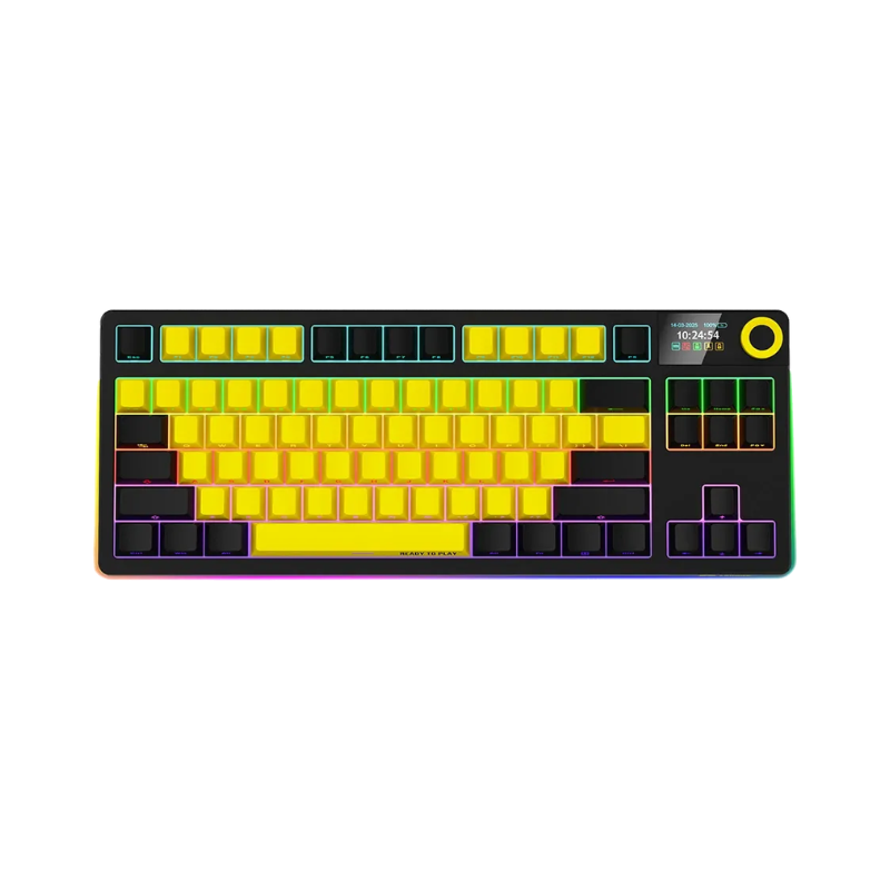 Lorgar KBP70TKLW  Wireless TKL Mechanical Gaming Keyboard Pro - Black/Yellow