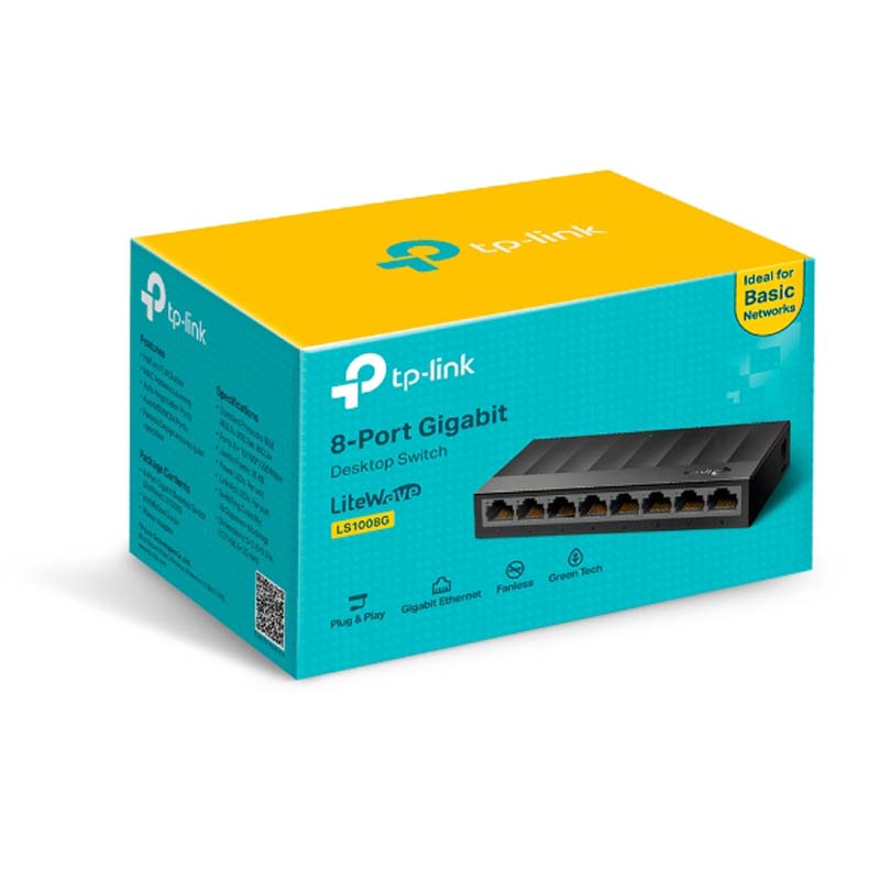 TP-Link LiteWave 8 Port Gigabit Desktop Switch - Black