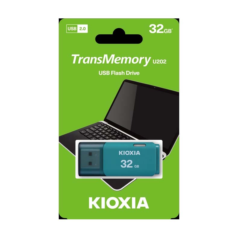 Kioxia 32GB USB 2.0 Flash Drives - Aqua