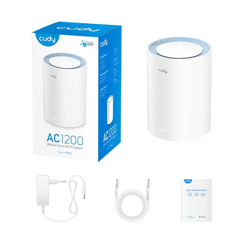 Cudy AC1200 Dual Band Whole Home Mesh Wi-Fi Router 1 Pack - White