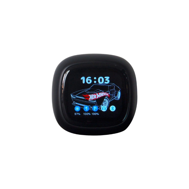Mattel Hot Wheels Digital ANC Wireless Earbuds - Black - Black