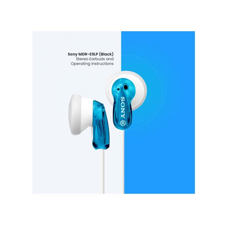 Sony MDR-E9LP Stereo Earbuds - Blue