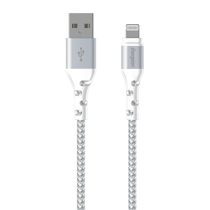 Energizer 2m  USB A to Lightning Cable - White