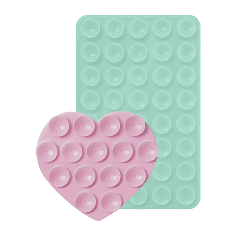 Supa Fly Rectangle Suction Pad - Pink/Green