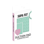 Supa Fly Rectangle Suction Pad - Pink/Green