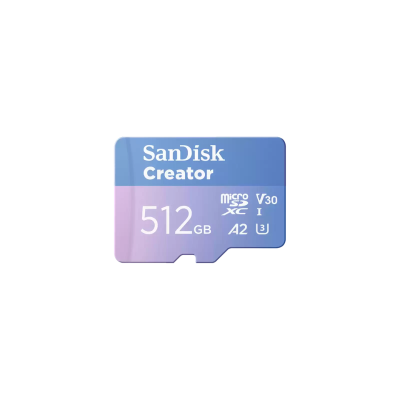 SanDisk Creator MicroSDXC 512GB UHS-I Memory Card With Adapter