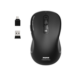 Port Connect Essential Bluetooth Wireless Rechargeable Mouse - Black