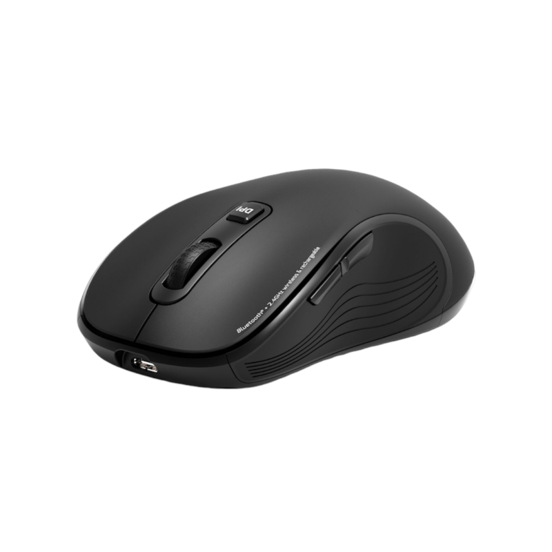 Port Connect Essential Bluetooth Wireless Rechargeable Mouse - Black