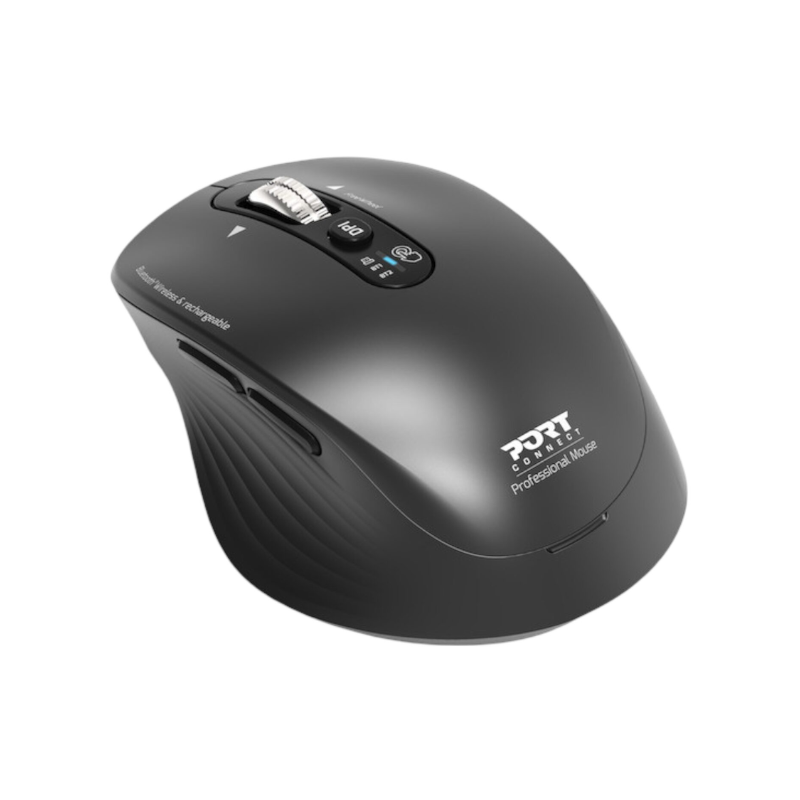 Port Connect Business 2.4GHz Rechargeable Bluetooth Wireless Mouse Black
